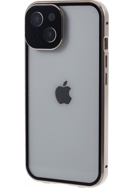 iPhone 15 Net Temsili Cam Manyetik Kasa Telefon Kılıfı (Yurt Dışından)