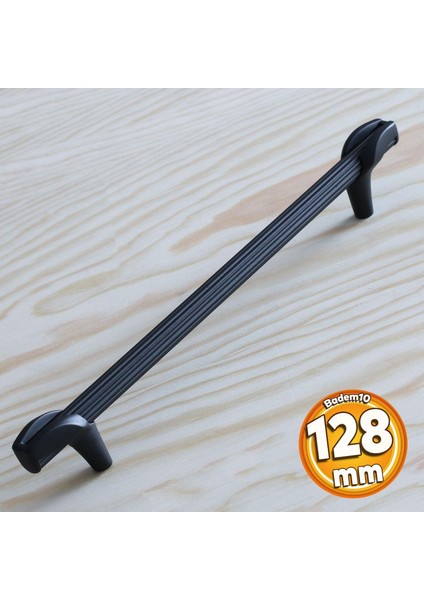 Duru 128 mm Siyah Metal Kulp Mobilya Mutfak Çekmece Dolabı Kulpları Dolap Kapak Kulpu Kulbu