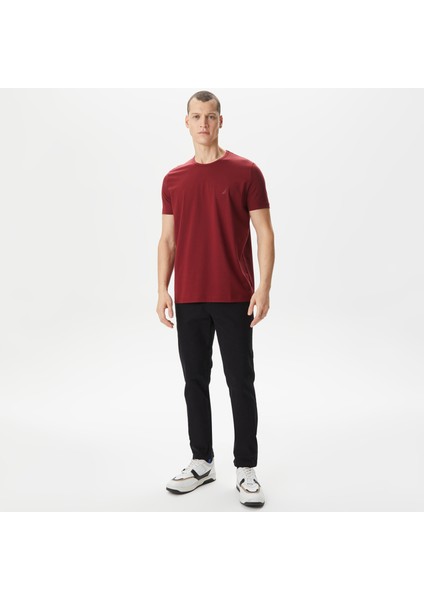 Nautıca Erkek Bordo Kısa Kollu T-Shirt V35009T.6Da modelleri