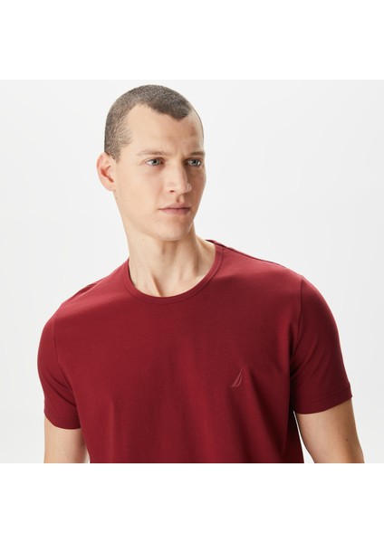 Nautıca Erkek Bordo Kısa Kollu T-Shirt V35009T.6Da fırsatları