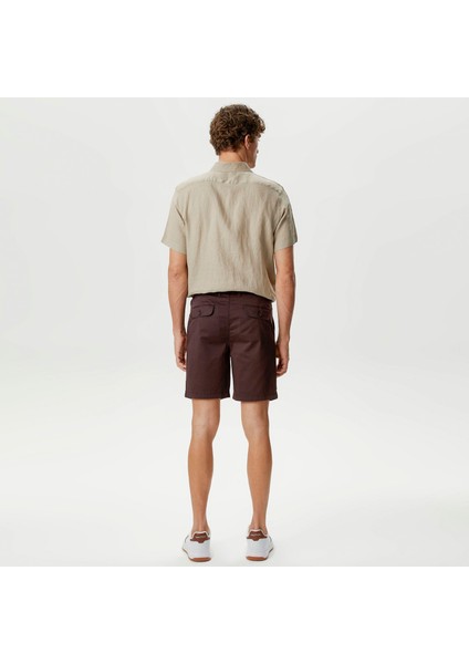 Erkek Kahverengi Slım Fıt Bermuda B35201T.20C fiyatları
