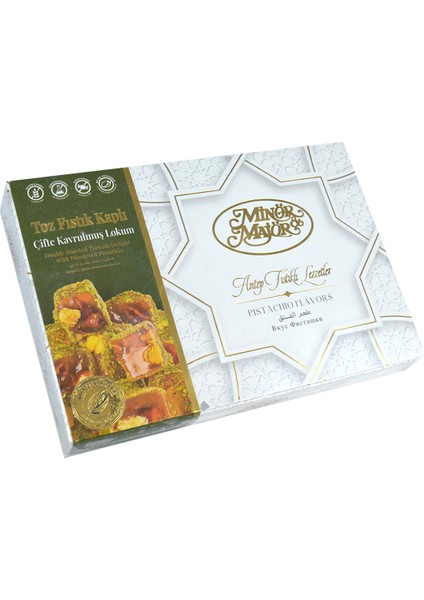 Toz Antep Fıstık Kaplı Çifte Kavrulmus Lokum 350GR AL003 M&m