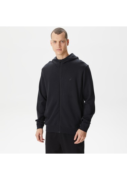 Nautıca Erkek Siyah Standart Fıt Sweatshırt K45506T.0TB