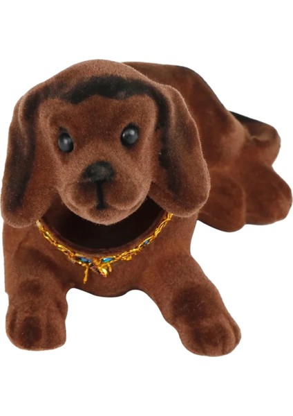 Başı Sallanan Süs Köpek Koyu Kahverengi