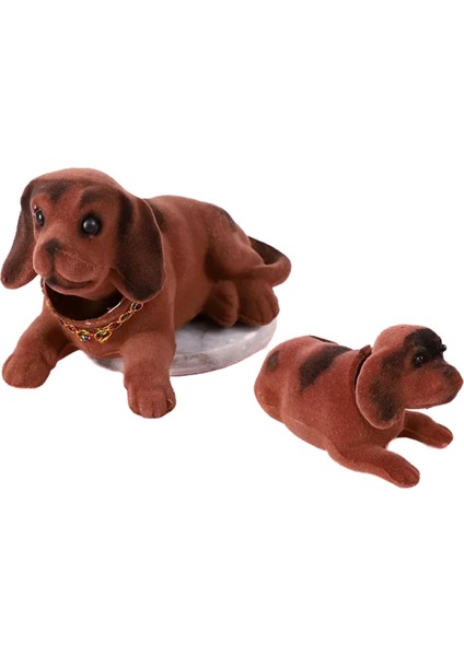Başı Sallanan Süs Köpek Koyu Kahverengi