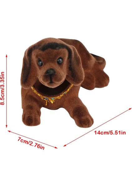 Başı Sallanan Süs Köpek Koyu Kahverengi