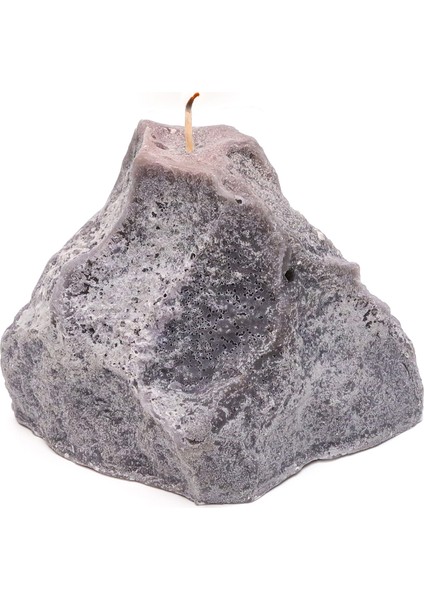 11 cm Dekoratif Gri Doğal Kaya Taşı Mum fiyatları
