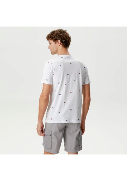 Nautıca Erkek Beyaz Standart Fıt Kısa Kollu T-Shirt V45222T.1Bw