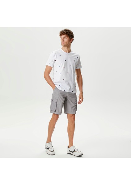 Nautıca Erkek Beyaz Standart Fıt Kısa Kollu T-Shirt V45222T.1Bw
