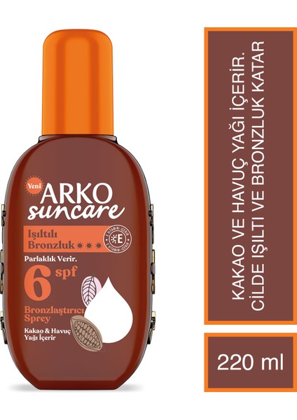 Suncare Spf6 Bronzlaştırıcı Güneş Yağı Sprey 220 ml