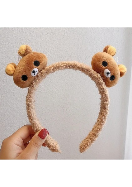 No.15 Boyutu Sevimli Kalp Ayı Bantlar Kadınlar Için Şapkalar Teddy Kürk Kuzu Yün Kafa Bandı Kız Için Türban Scrunchies Ins Saç Aksesuarları (Yurt Dışından)