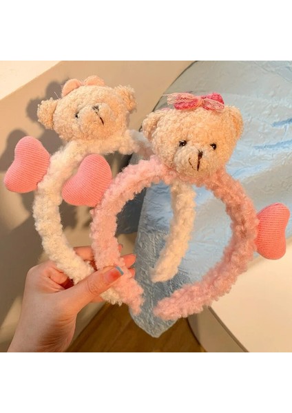 No.15 Boyutu Sevimli Kalp Ayı Bantlar Kadınlar Için Şapkalar Teddy Kürk Kuzu Yün Kafa Bandı Kız Için Türban Scrunchies Ins Saç Aksesuarları (Yurt Dışından) fiyatları