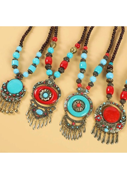 No.9 Boyutu Bohemia Vintage Kırmızı Püskül Alın Tiara Etnik Kafa Zinciri Çingene Uzun Alın Kolye Hairband Kızlar Için Tibet Takı (Yurt Dışından) fırsatları
