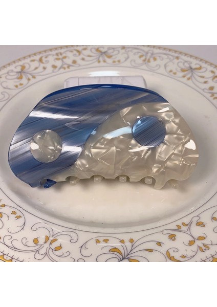 D 2022 Yeni Trend Yin Yang Ta Saç Pençe Klipsi Firkete Renkli Şapkalar Kadınlar Için Banyo Saç Aksesuarı Vintage Headdress Takı (Yurt Dışından)