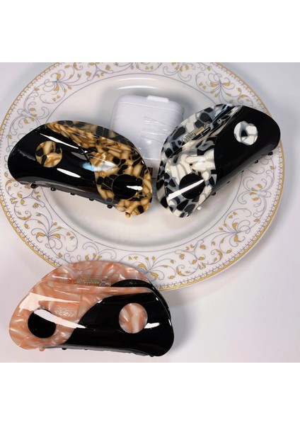 D 2022 Yeni Trend Yin Yang Ta Saç Pençe Klipsi Firkete Renkli Şapkalar Kadınlar Için Banyo Saç Aksesuarı Vintage Headdress Takı (Yurt Dışından) fırsatları