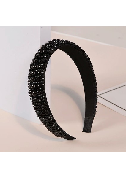 L Boyutu El Yapımı Boncuklu Inci Bantlar Kadınlar Için Tasarımcı Çemberler Yay Gelin Düğün Hairbands Kızlar Lüks Şapkalar Saç Aksesuarları (Yurt Dışından)