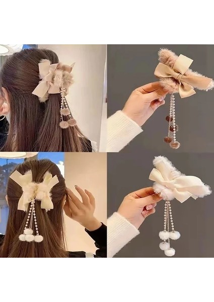 HC0071B-35 Sevimli Kış Peluş Saç Pençe Kadınlar Için Moda Akrilik Tokalar Taklit Kürk Saç Tokası Barrette Yengeç Şapkalar Kızlar Saç Aksesuarları (Yurt Dışından) fırsatları