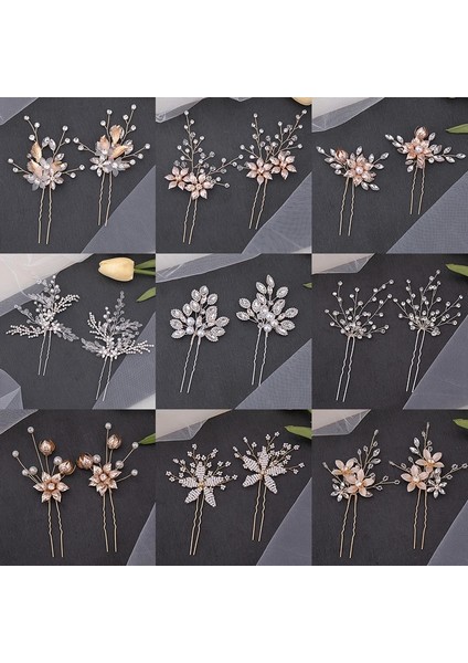 NO.249 Boyutu El Yapımı Altın Gümüş Renk Saç Ets Inciler Kristal Hairbands Kadın Gelin Düğün Saç Aksesuarları Çiçekler Başlığı (Yurt Dışından) fiyatları