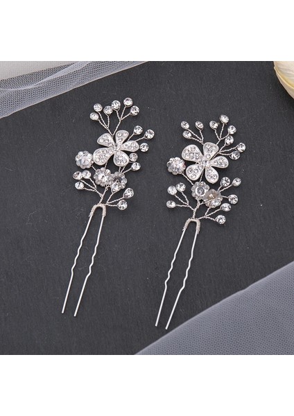 NO.249 Boyutu El Yapımı Altın Gümüş Renk Saç Ets Inciler Kristal Hairbands Kadın Gelin Düğün Saç Aksesuarları Çiçekler Başlığı (Yurt Dışından) fırsatları