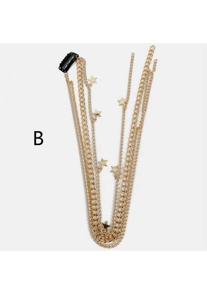 11290B Trendy Başlığı Metal Tarak Püskül Uzatma Saç Zinciri Kadınlar Için Hairband Dekorasyon Düğün Aksesuarları Gelin Moda Takı (Yurt Dışından)