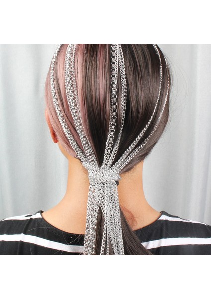11290B Trendy Başlığı Metal Tarak Püskül Uzatma Saç Zinciri Kadınlar Için Hairband Dekorasyon Düğün Aksesuarları Gelin Moda Takı (Yurt Dışından) fiyatları