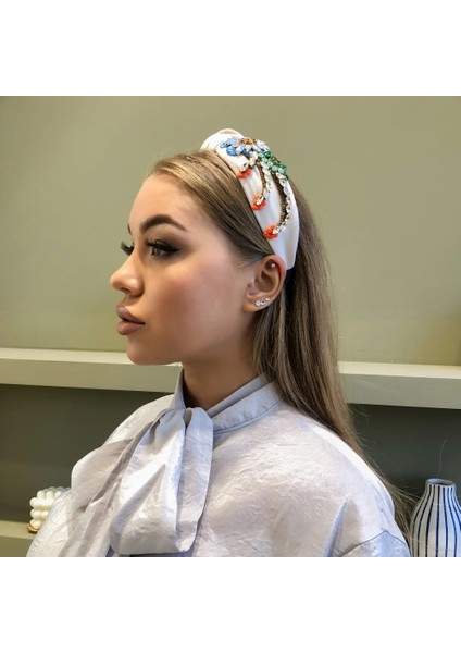 No.27 Boyutu Kumaş Taklidi Kafa Bandı Ayçiçeği Çiçek Hairband Kadınlar El Yapımı Boncuklu Payet Kafa Bandı Yeni Avrupa Moda Saç Takı (Yurt Dışından)