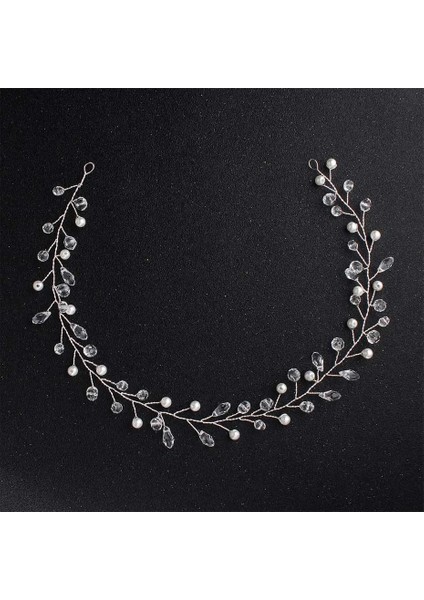 HS-J4541-GÜMÜŞ Miallo Moda Inciler Düğün Saç Tokası Gelin Saç Aksesuarları Takı Çiçek Tarak Tokalar El Yapımı Inci Başlıklar (Yurt Dışından)