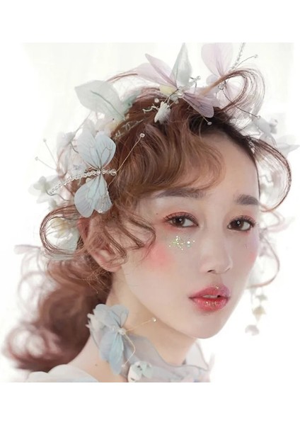 No.39 Boyutu Vintage Açık Mavi Mor Lavanta Kelebek Taç Düğün Balo Tiara Kafa Bandı Inci Gelin Headpieces Gelin Saç Aksesuarları (Yurt Dışından) fiyatları