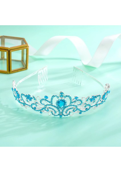 Taçlar Tarzı C7 Kristal Tiara Taçlar Kadın Kızlar Için Zarif Prenses Taç Taraklar ile Gelin Düğün Balo Doğum Günü Cosplay Kostümleri Headdresses (Yurt Dışından) modelleri
