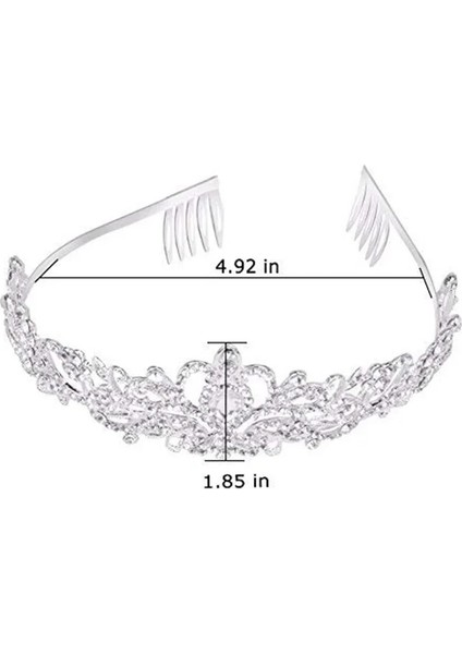 Taçlar Tarzı C7 Kristal Tiara Taçlar Kadın Kızlar Için Zarif Prenses Taç Taraklar ile Gelin Düğün Balo Doğum Günü Cosplay Kostümleri Headdresses (Yurt Dışından) indirimleri