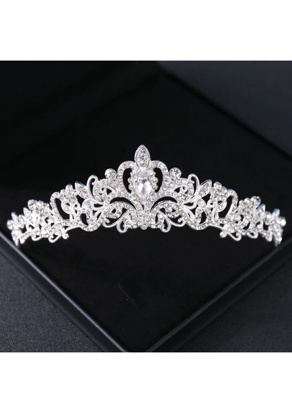 Hiçbiri Barok Vintage Kristal Rhinestone Tiaras ve Taçlar Diadems Bantlar Kadınlar Için Gelin Düğün Saç Aksesuarları Takı Band (Yurt Dışından)