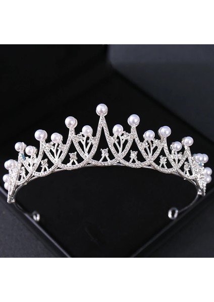 Hiçbiri Barok Vintage Kristal Rhinestone Tiaras ve Taçlar Diadems Bantlar Kadınlar Için Gelin Düğün Saç Aksesuarları Takı Band (Yurt Dışından)