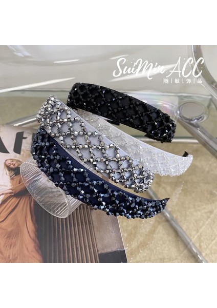 Saç Bantları Tarzı H72 Lüks Kristal Inci Taklidi Bantlar Moda Kadın Saç Aksesuarları Headdress Yastıklı Hairbands Saç Bantları Işıltılı Saç Çember (Yurt Dışından) fiyatları