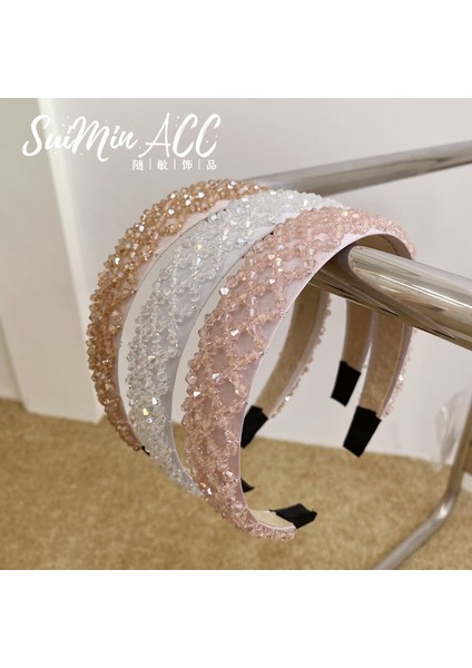 Saç Bantları Tarzı H72 Lüks Kristal Inci Taklidi Bantlar Moda Kadın Saç Aksesuarları Headdress Yastıklı Hairbands Saç Bantları Işıltılı Saç Çember (Yurt Dışından) modelleri