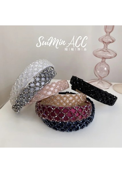 Saç Bantları Tarzı H72 Lüks Kristal Inci Taklidi Bantlar Moda Kadın Saç Aksesuarları Headdress Yastıklı Hairbands Saç Bantları Işıltılı Saç Çember (Yurt Dışından) fırsatları