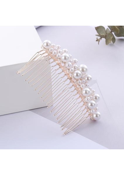 Gümüş Kadınlar Gelin Taklidi Klipler Inci Saç Tarak Düğün Saç Aksesuarları Saç Tokası Gelin Tokası Saç Tiara Takı Aksesuarları (Yurt Dışından) modelleri