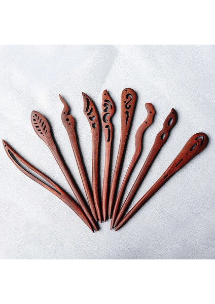 M Boyutu Redblack Sandal Ağacı Saç Sopa Vintage Çubuklarını Tarzı Saç ve Kadınlar Için Clese Ahşap Oyma Saç Çatalları (Yurt Dışından) indirimleri