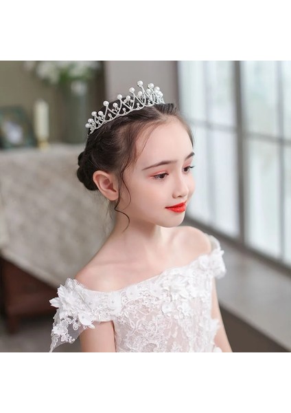 Taçlar Tarzı No.1 Boyutu Taç Tiara Çocuk Kore Prenses Sevimli Küçük Kız Doğum Günü Taç Kız Tiara Podyum Gösterisi Saç Bandı Saç Aksesuarları (Yurt Dışından) indirimleri