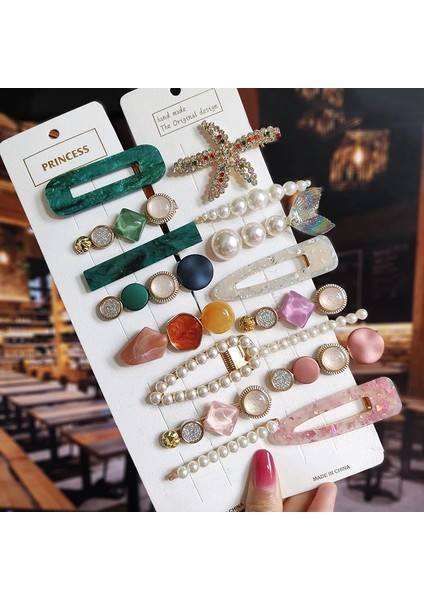 S23-4PCS Wome Için Yeni Denizyıldızı Saç Tokası Kore Akrilik Tokalar Geometrik Kristal Saç Tokalarım Kız Saç Aksesuarları Toka (Yurt Dışından) fiyatları