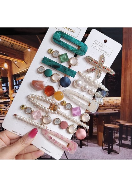 S23-4PCS Wome Için Yeni Denizyıldızı Saç Tokası Kore Akrilik Tokalar Geometrik Kristal Saç Tokalarım Kız Saç Aksesuarları Toka (Yurt Dışından) modelleri
