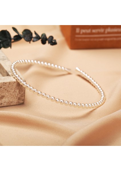 C10-03-63 Yeni Kadın Zarif Tam Inciler Basit Hairbands Tatlı Kafa Bandı Saç Çemberler Tutucu Süs Kafa Bandı Bayan Moda Saç Aksesuarları (Yurt Dışından)
