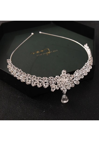 Altın Alın Takı Hint Gelin Taç Düğün Doğum Günü Rhinestones Kolye Tiaras Retro Bantlar Hairbands Saç Aksesuarları (Yurt Dışından) fırsatları
