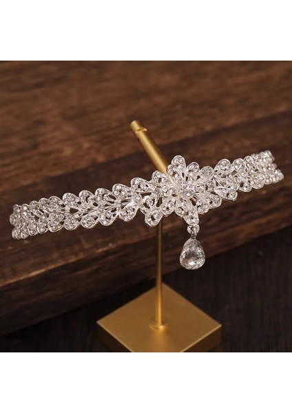 Altın Alın Takı Hint Gelin Taç Düğün Doğum Günü Rhinestones Kolye Tiaras Retro Bantlar Hairbands Saç Aksesuarları (Yurt Dışından) indirimleri