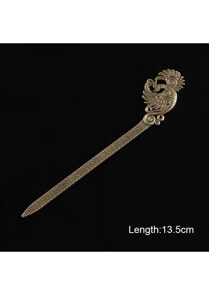 No.17 Boyutu Vintage Bronz Oymak Oyma Firkete Metalik Saç Tokası Saç Tokası Kavisli Çatal Firkete Saç Aksesuarları Moda Şekillendirici Aracı (Yurt Dışından)