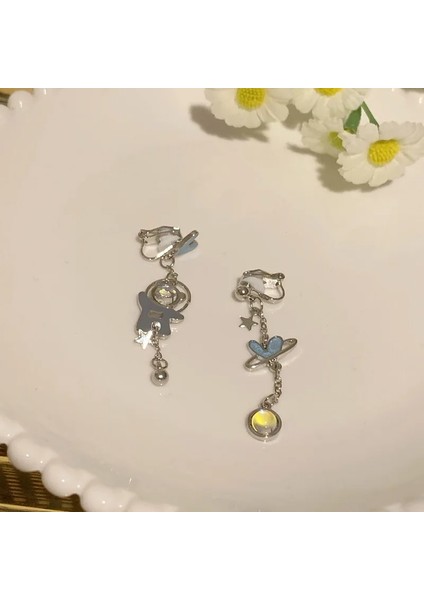 M16 32 Stil Renkli Emaye Karikatür Sevimli Tavşan Tilki Kulak Klipleri Komik Kedi Ayı Uzun Küpe Üzerinde Küpe Piercing Olmadan Kadın Kızlar Için (Yurt Dışından) fırsatları
