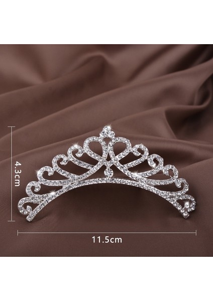 No.2 Boyutu Moda Prenses Kristal Tiaras ve Taçlar Saç Combs Kafa Bandı Çocuk Kız Aşk Gelin Balo Taç Düğün Parti Saç Aksesuarları (Yurt Dışından) fırsatları