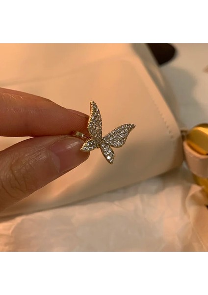ES4057 Kore Moda Kelebek Kulak Manşeti Piercing Olmadan Köpüklü Zirkon Kadın Klip Küpe Düğün Parti Takı Kulak Klipleri (Yurt Dışından)