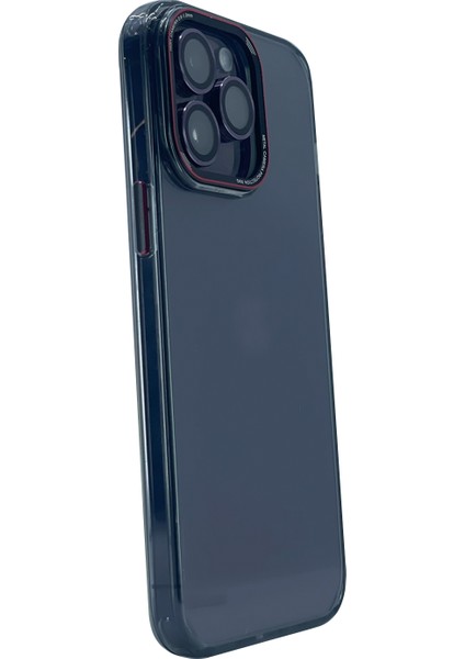 Apple iPhone 13 Pro Max Uyumlu Mika Renkli Kenar Seri Arka Koruma Kılıf - Siyah