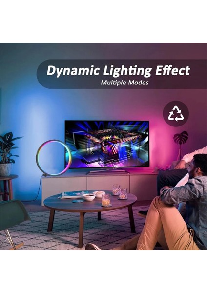 Akıllı LED Gece Lambası Rgbıc Masaüstü Atmosfer Masa Lambası Bluetooth App Kontrol Oyun Odası Yatak Odası Başucu Dekorasyon Için Uygun 052WIFI