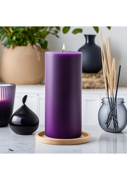 Bozkurt Silindir Mum 10 x 30 cm Boy Dev Büyük Mum